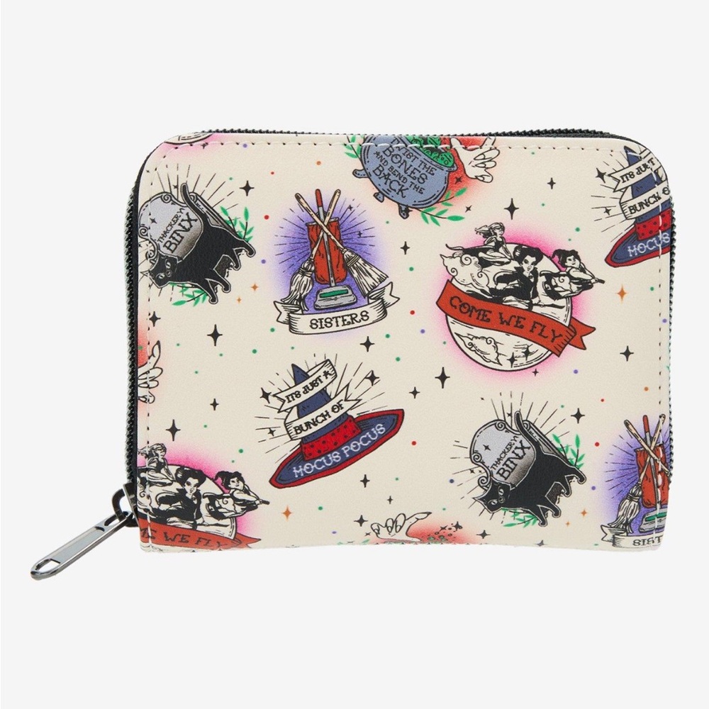 Disney Loungefly hocus pocus tattoo zipper wallet